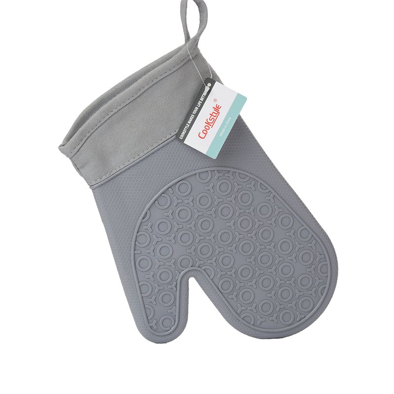 Silicone Oven Mitts, Grey - Image 1