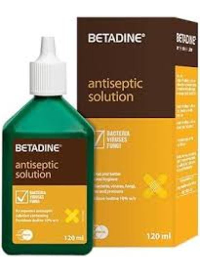 بيتادين BETADINE ANTISEPTIC SOLUTION 120 ML