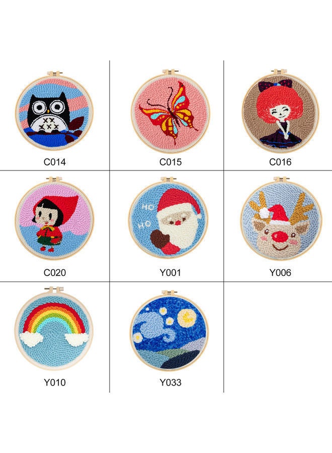 NIBEMINENT Punch Needle Starter Kit Blue/Yellow/White 25.00x3.00x25.00cm - Image 4