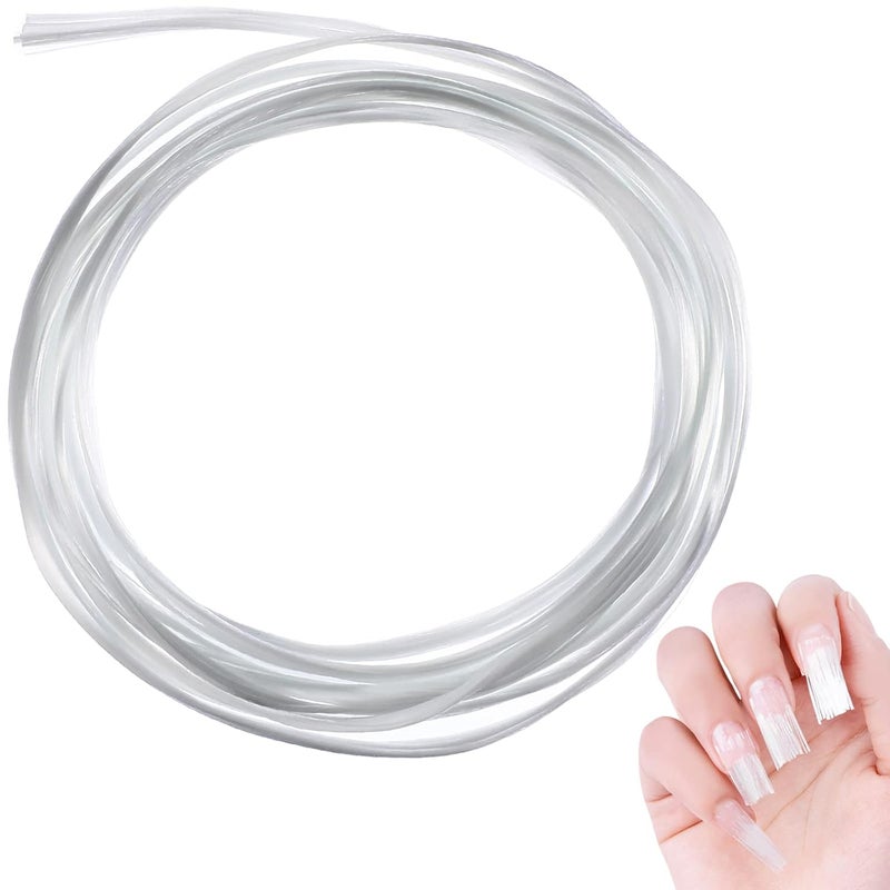 Lurrose False Nail Extension Fiber Nail Extension Fibers Adjustable Shape Nails Lengthening Fibers Tools DIY Fiberglass Nail Nail Art Makeup Supplies for Home Salon, 2M