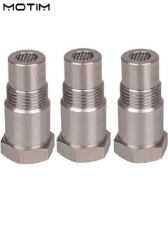 Motim 3 PCS M18*1.5 Car O2 Oxygen Sensors Protective Plug Adapter, Stainless Steel Engine Light Eliminator, Extension Joint with Filter  - Image 3