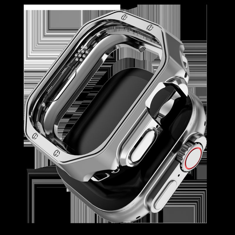 The New Model Is Suitable For Apple Watch7/8 Strap Tpu Case Mechanical Electroplating Case Protective Cover Ultra Case - Image 3