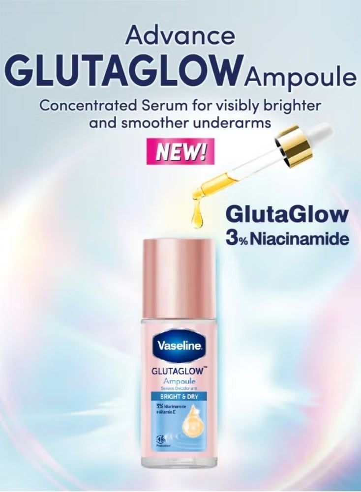 Vaseline GlutaGlow Bright & Dry Ampoule Serum Deodorant – 45 ml - Image 2
