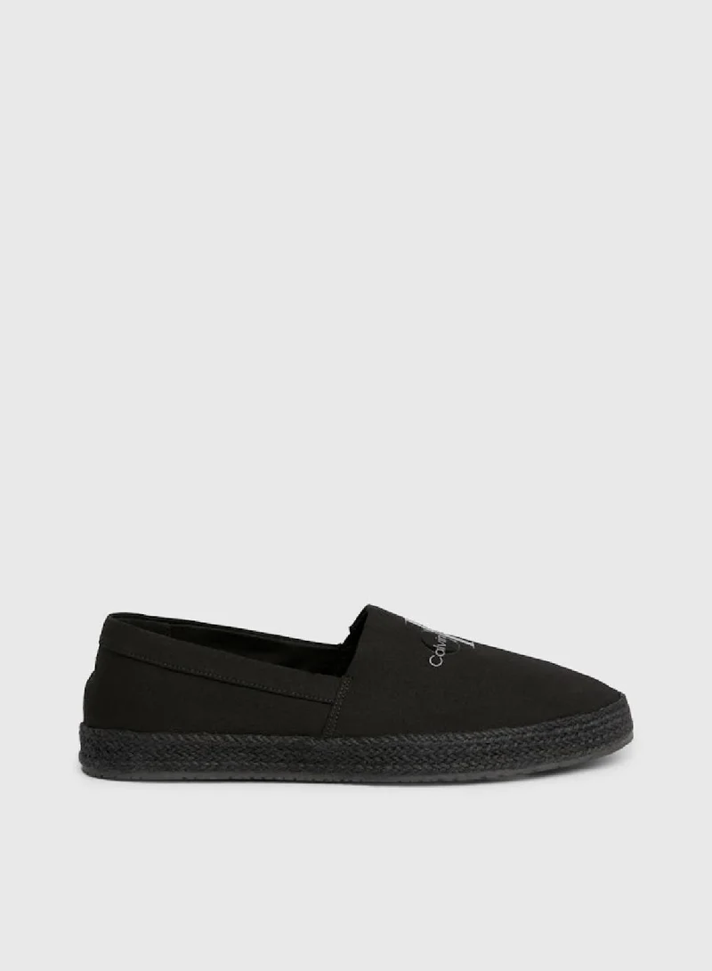 Calvin Klein Jeans Men's Canvas Espadrilles -  recycled blend cotton canvas upper , Black