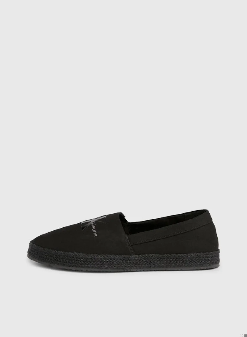 Calvin Klein Jeans Men's Canvas Espadrilles -  recycled blend cotton canvas upper , Black