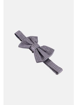Men Allover Print Bow Tie, Grey