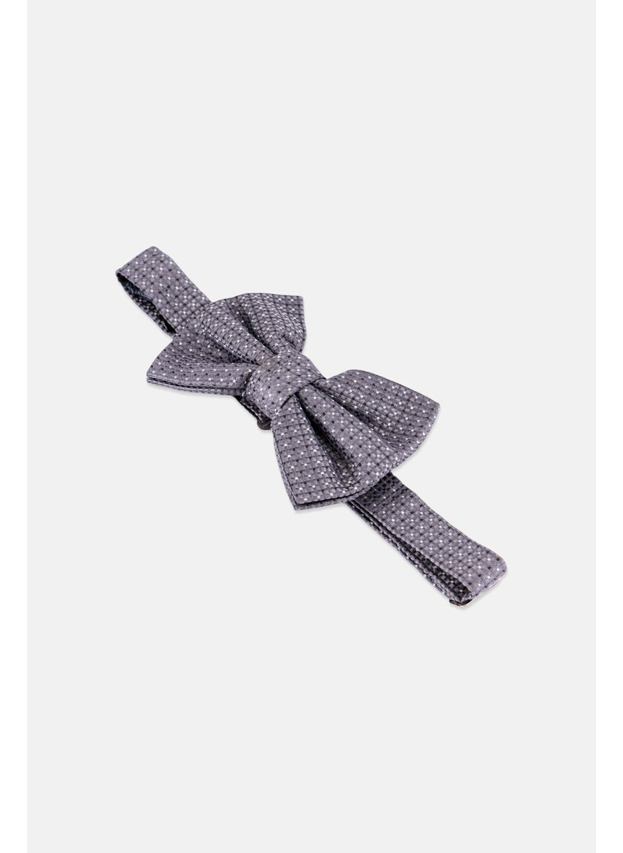 EMPORIO ARMANI - Men Allover Print Bow Tie, Grey - Image 1