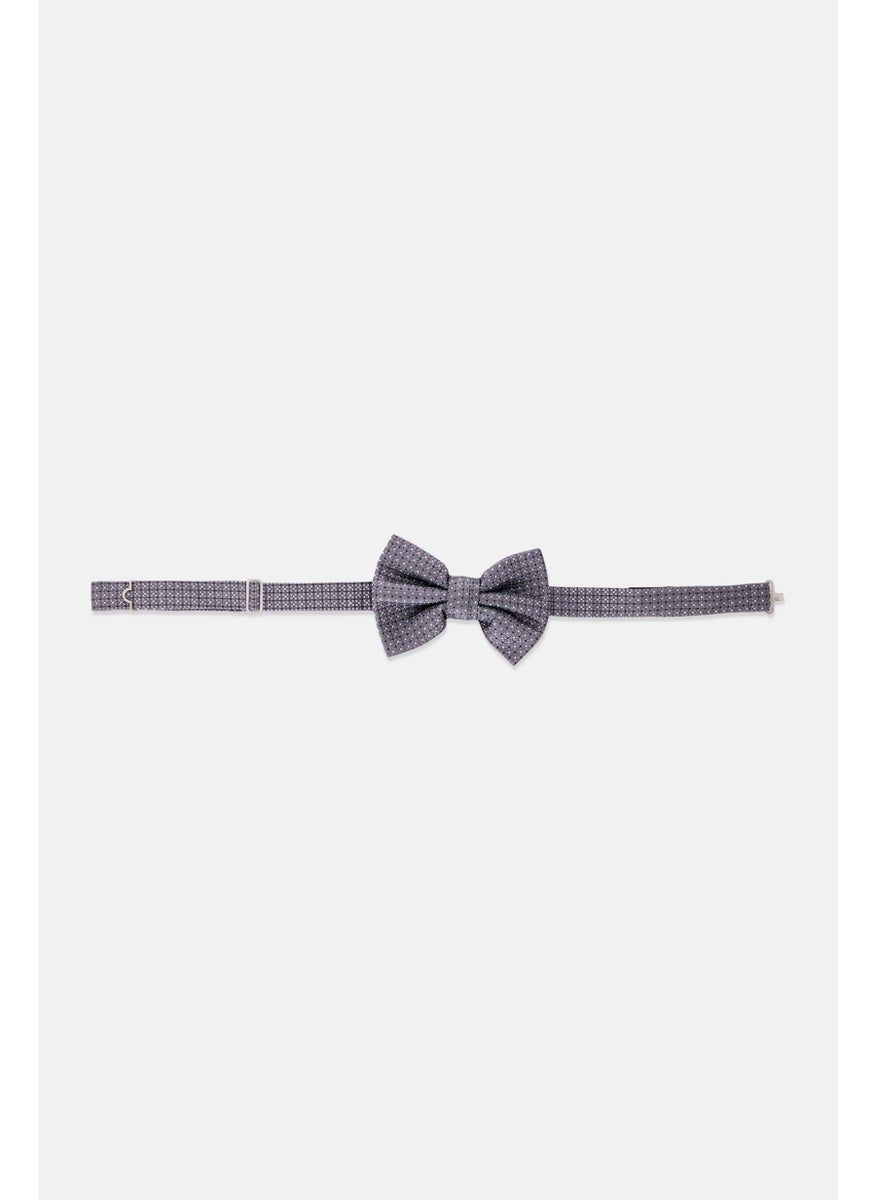 EMPORIO ARMANI - Men Allover Print Bow Tie, Grey - Image 1