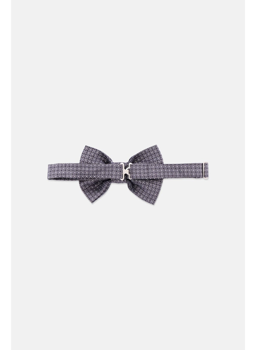 EMPORIO ARMANI - Men Allover Print Bow Tie, Grey - Image 1