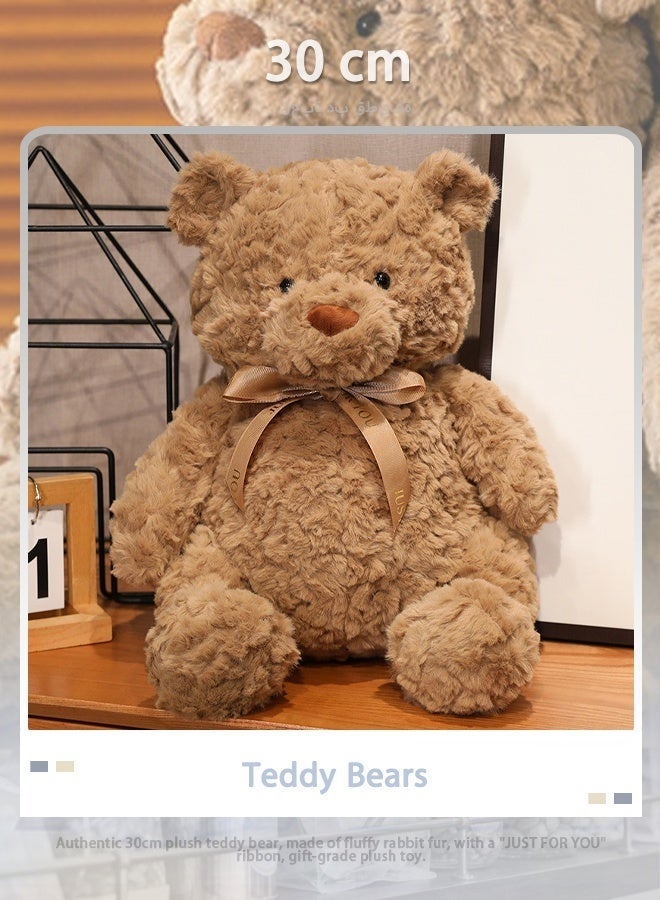 Teddy Bear Plush Toy, Children's Cloth Plush Toy with Ribbon, Little Bear Doll, Event Gift - Image 1