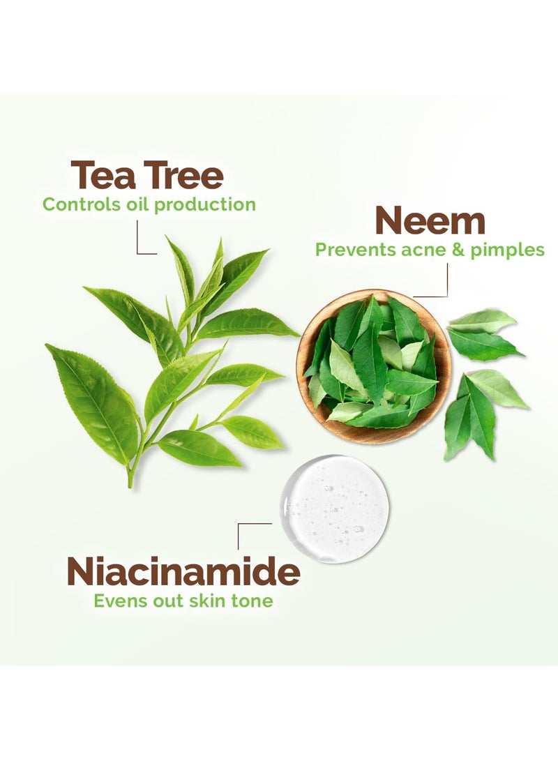 Mama Earth Tea Tree Oil Control Face Wash with Tea Tree & Neem for Normal to Oily Skin - 150 ml Up to 12 Hrs Oil Control | Cleanses Gently | Controls Acne & Pimples - Image 4