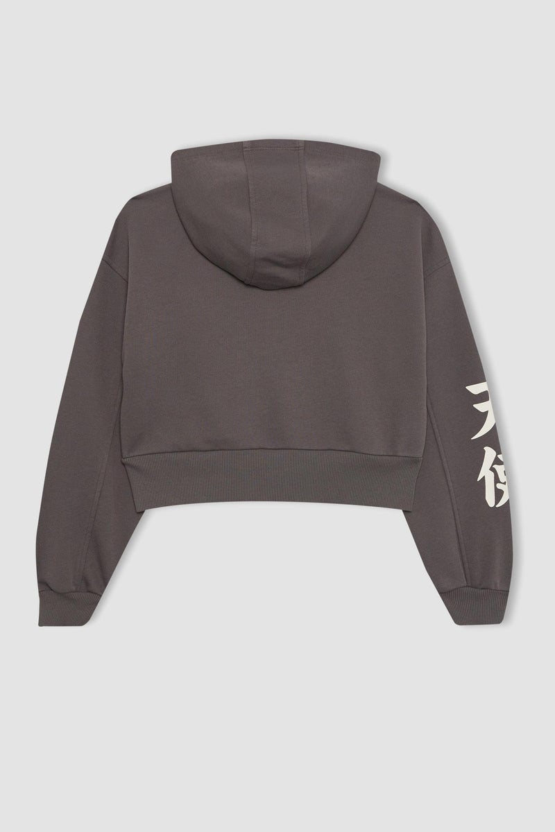 DeFacto Girl Hooded Zippered Sweatshirt  - Image 5
