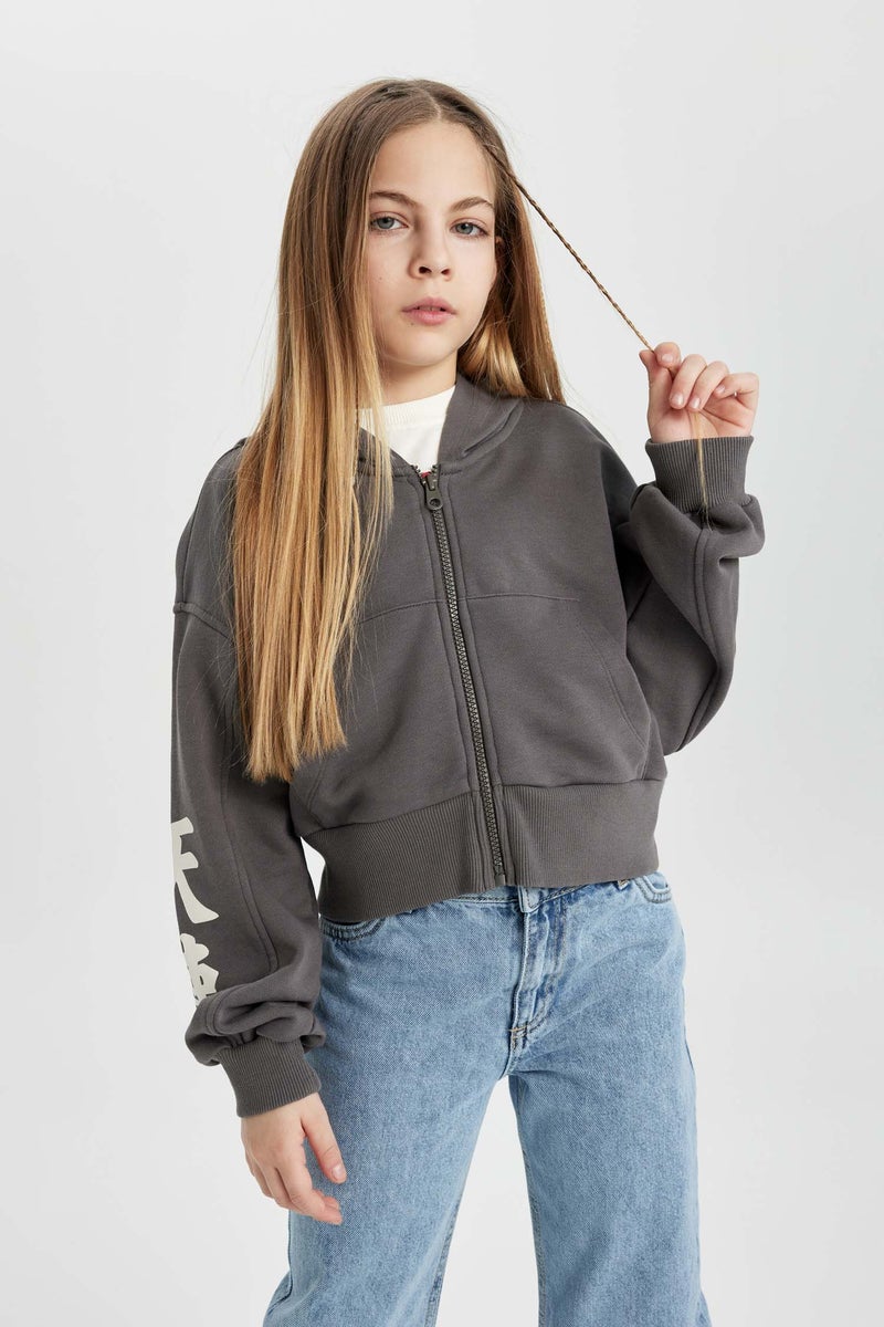 DeFacto Girl Hooded Zippered Sweatshirt  - Image 4