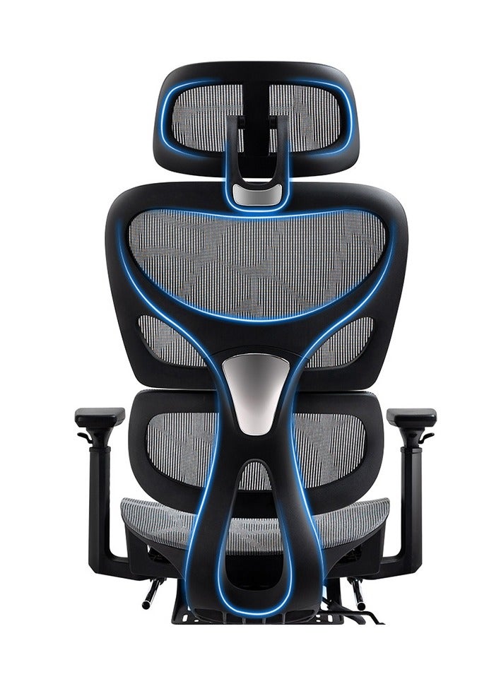CityRiya-Long Office Chair Ergonomic Desk Chair High Back Computer Desk Chair Big and Tall Swivel Task Chair Comfy Home Office Chair with Lumbar Support Breathable Mesh Gaming Chair Executive Chair - Image 2