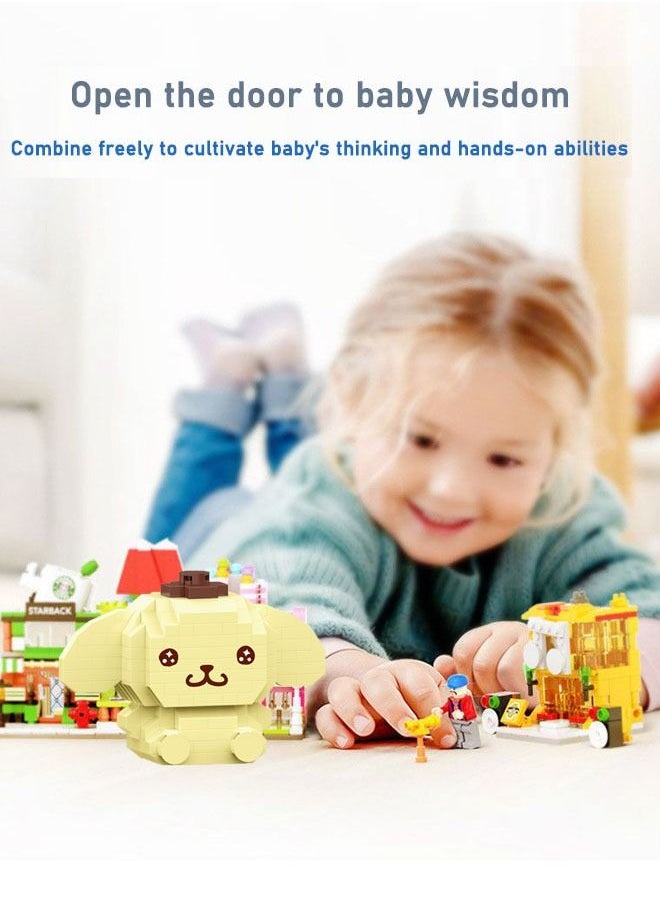 Generic Cartoon Pompom Purin Small Particle Puzzle Building Blocks Assemble Toy for Kids Safe and Non Toxic Assembly, Cultivation of Children's Creative and Hands On Abilities