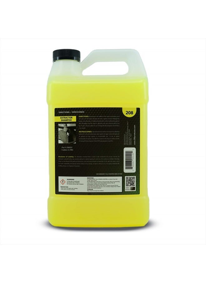 3D Extractor Carpet Cleaner Shampoo for Machine Use - Upholstery Cleaner, Stain Remover & Odor Eliminator - Low Foam, No Residue Formula 1 Gallon  - Image 3