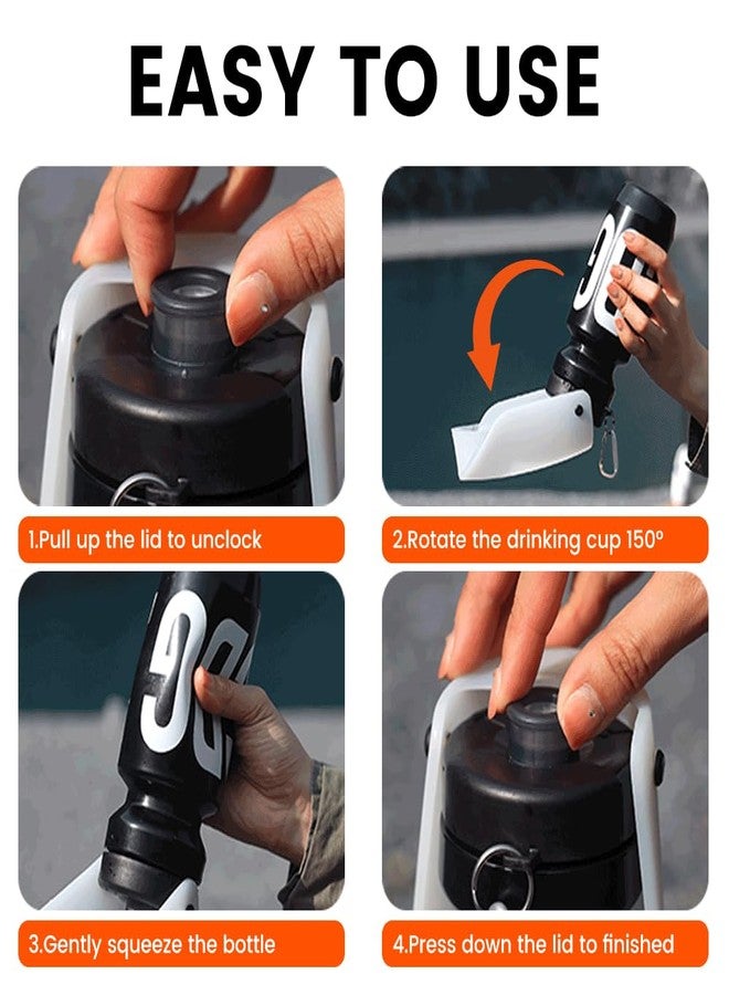 Howgo Dog Water Bottle Portable Travel Water Bottle Dispenser for Dogs, Super Light-Weight, Leak-Proof Bottles for Pets Outdoor Walking, Hiking, Travel,Food Grade Silicone,BPA Free (Black, 21oz) - Image 5
