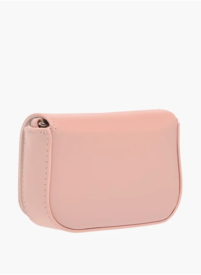 فلورا بيلا من شو إكسبرس Girls Rose Accent Crossbody Bag With Chain Strap And Flap Closure Ramadan Collection