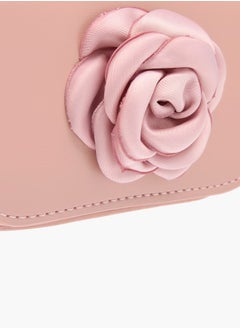 Flora Bella By Shoexpress Girls Rose Accent Crossbody Bag With Chain Strap And Flap Closure Ramadan Collection  - Image 4