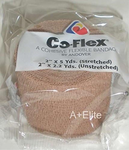 Coflex Andover COFlex 2x5Yds Tan Flesh 3Pack Cohesive Flexible Elastic Latex Bandage Compression Self Adherent Wrap Kids Children Vet Animals Pets Cats Dogs Horses 3200TN - Image 2