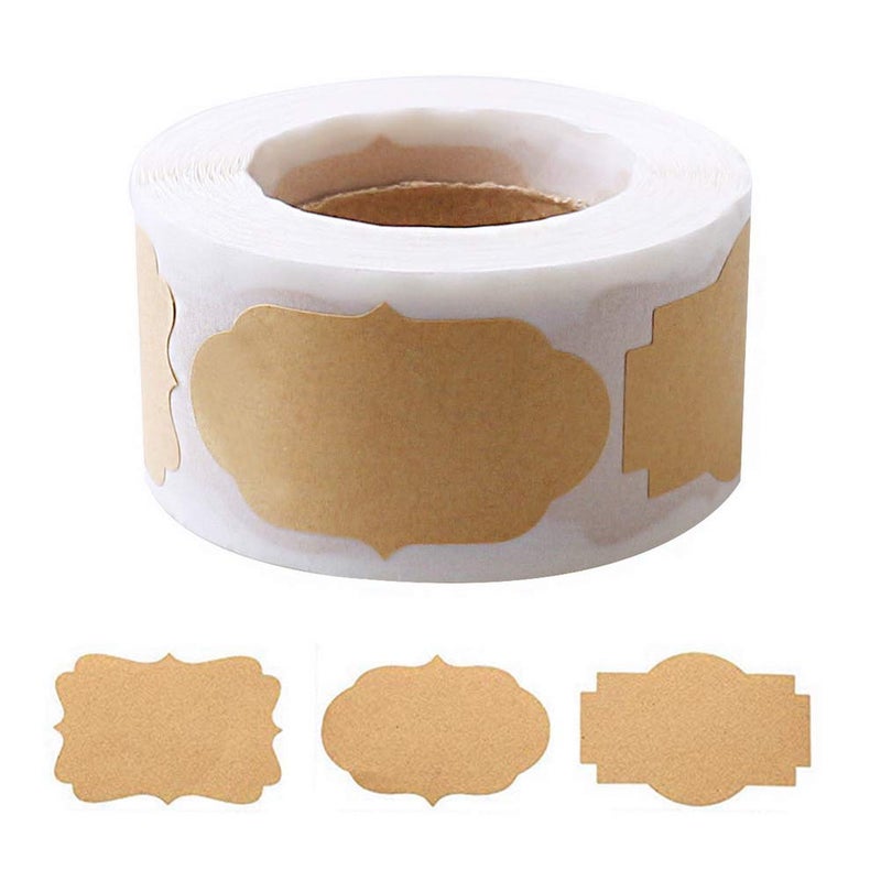 Pimoys 300 Pcs Gift Tags Stickers Name Labels Stickers, Self-Adhesive Handmade Bottle All-Purpose Jar Labels for Presents Easter Decorations Jars Food Craft - Image 1