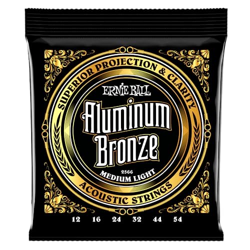 Ernie Ball Medium Light Aluminum Bronze Acoustic Guitar Strings - 12-54 Gauge - Image 1