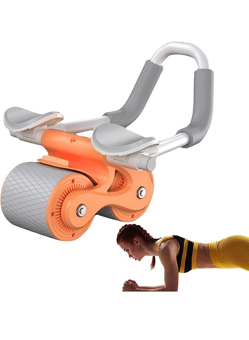 Automatic Rebound Abdominal Wheel with Elbow Support,Ab Roller Workout Equipment for Men Women Ab Roller Wheel with Counter and Knee Pad