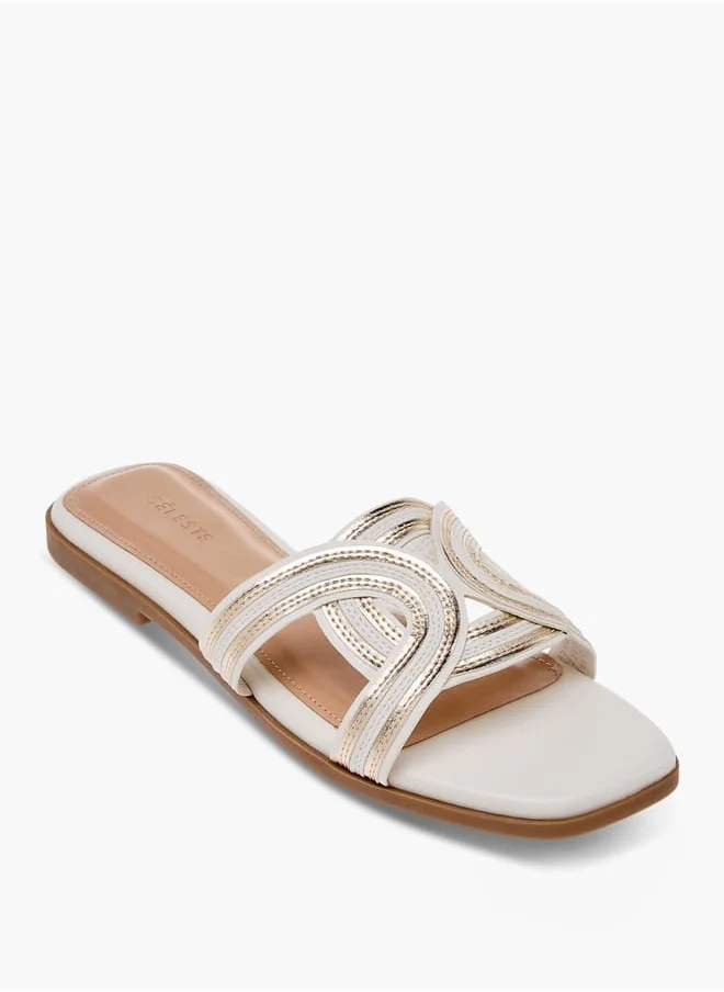 Celeste Women's Stitch Detail Slip-On Sandals