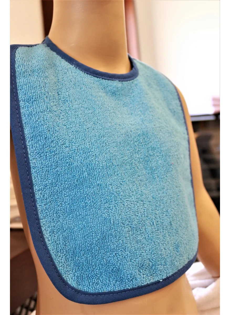 اندر هوم 100% Cotton, 24X30 Cm, Blue Color, Curly Baby Food Bib