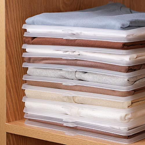 Cazuela Cazuela Plastic Closet Drawer Wardrobe Organizer Cabinet Folding Board for Shirts TShirt Jeans Storage Rack Pack of 6 Sheet 31 x 25 cm Multi Color  - Image 2