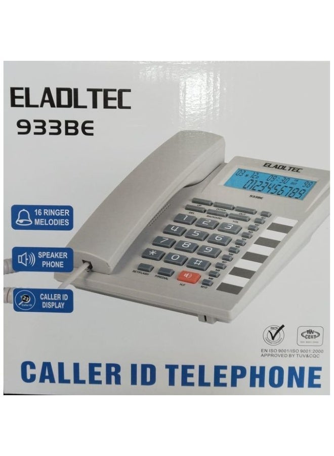 العدل تك هاتف أرضي سلكي من نوع EL-ADL Tec، أبيض - 933BE - Image 2