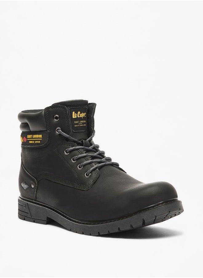 Lee Cooper Men's Logo Detail Chukka Boots with Lace-Up Closure  - Image 1
