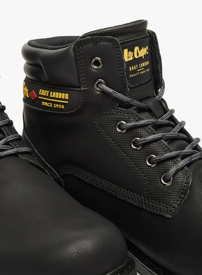 Lee Cooper Men's Logo Detail Chukka Boots with Lace-Up Closure