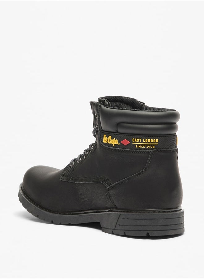 Lee Cooper Men's Logo Detail Chukka Boots with Lace-Up Closure  - Image 2