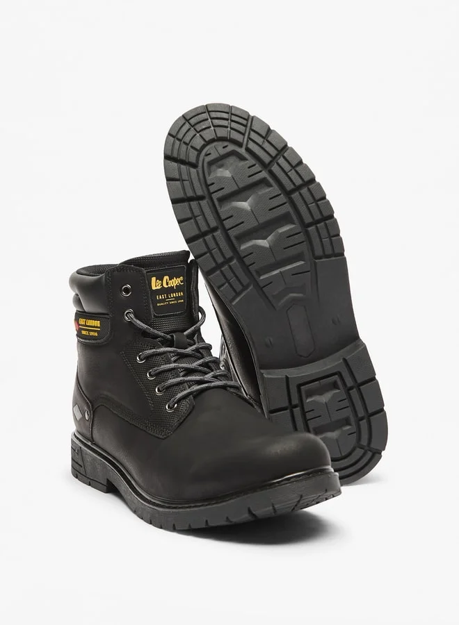 Lee Cooper Men's Logo Detail Chukka Boots with Lace-Up Closure