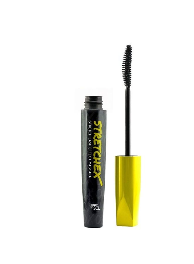 Touch in Sol ماسكارا توتش إن سول ستريتش إكس تأثير الرموش الممتدة - بروتين الحرير لرموش أطول، أكثر كثافة، وحجم أكبر - لا تتكتل، مقاومة للتلطخ، مقاومة للتقشر، 0.24 أونصة سائلة. - Image 2