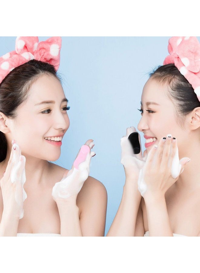 Tatuo 8 Pcs Face Scrubber Soft Silicone Face Scrubber Exfoliator Silicone Facial Cleansing Brush Cradle Cap Wash Brush Blackhead Pore Pad for Deep Cleaning Skin Care 8 Colors - Image 2
