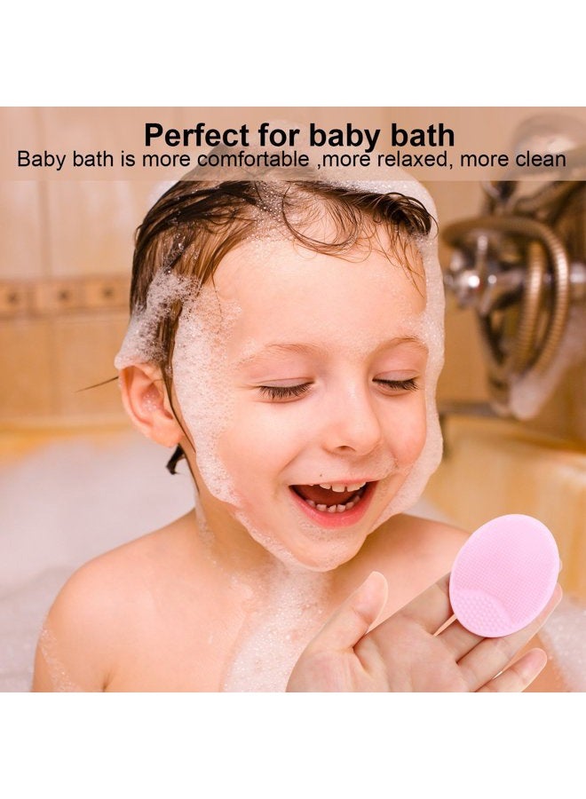 Tatuo 8 Pcs Face Scrubber Soft Silicone Face Scrubber Exfoliator Silicone Facial Cleansing Brush Cradle Cap Wash Brush Blackhead Pore Pad for Deep Cleaning Skin Care 8 Colors - Image 3