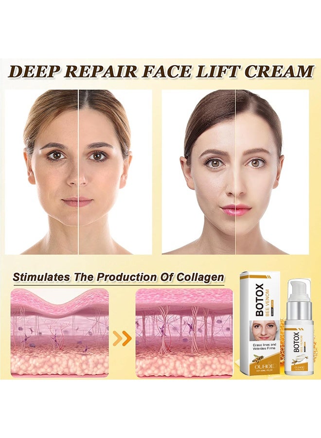 OUHOE Botox Bee Venom Cream, Anti-Wrinkle Firming & Moisturizing Multi-Purpose Cream, Upgrade Bee Venom Skin Treatment for Wrinkle Removal, Suitable for All Skin Types (30ml) - Image 3