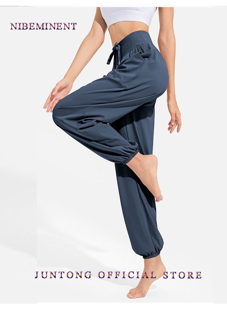 NIBEMINENT Loose Casual Sports Pants For Women, Slimming Quick Drying Breathable Running Dancing Yoga Pants, Thin Fitness Clothes, Leggings And Pprotective Pants  - Image 2