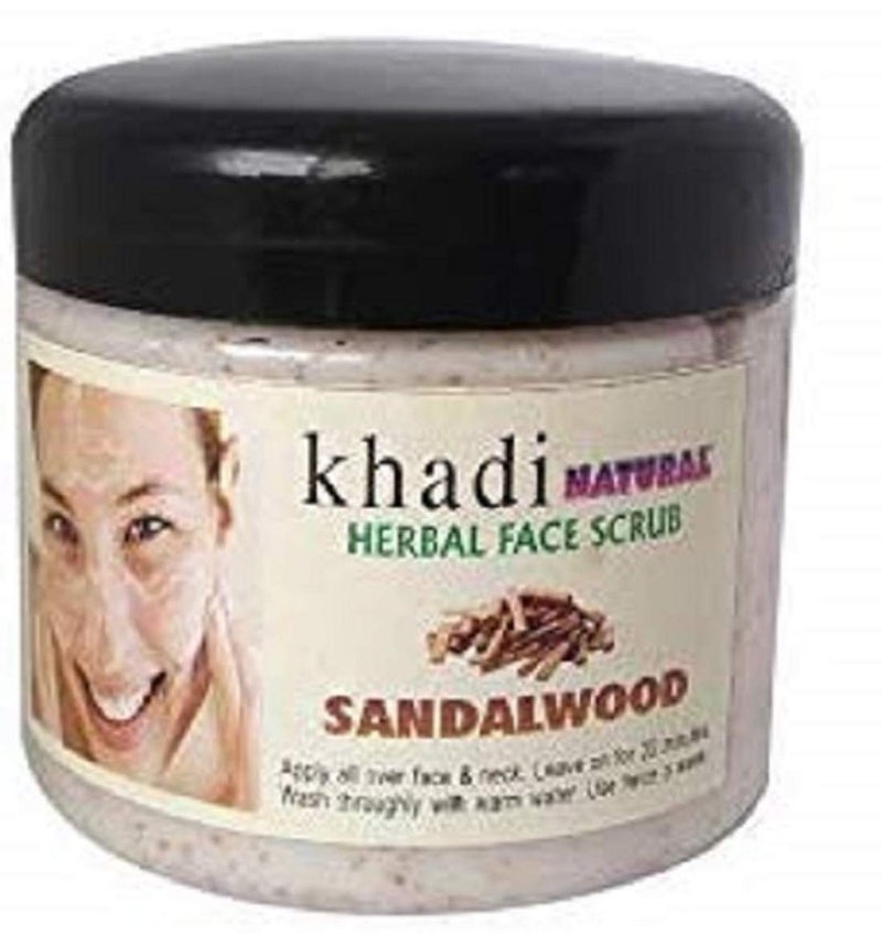 Khadi Natural Herbal Khadi Herbal Natural Sandalwood Face Scrub Tan Removal OilyNormal Skin Paraben SLS Free 180GM