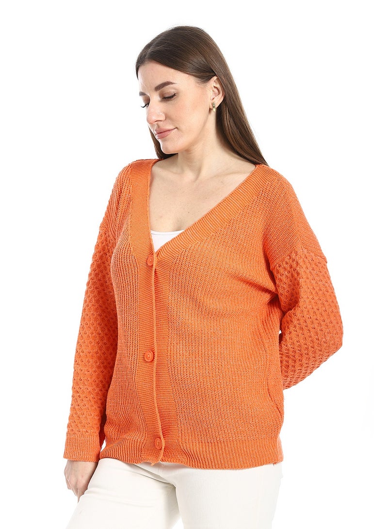 سيزار كارديجان صوف حريمي بزراير من الأمام - Image 4