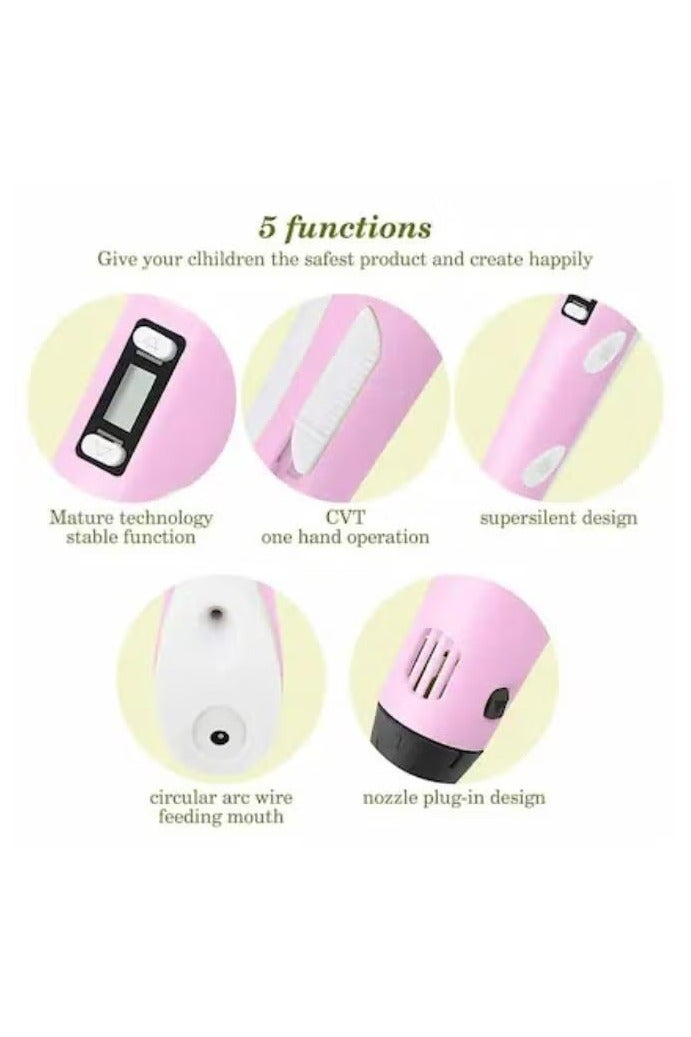 NYVIO 3D Printing Pen with LCD Screen – Works with 1.75mm PLA & ABS Filaments, USB Rechargeable, Adjustable Speed & Temperature – Creative Gift for Kids & Beginners - Image 4