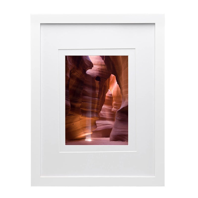 Egofine 9x12 Picture Frame Made of Solid Wood White Covered by Plexiglass Wood Frame for Pictures 5x7  6x8 with Mat or 9x12 without Mat Tabletop and Wall Mounting Display