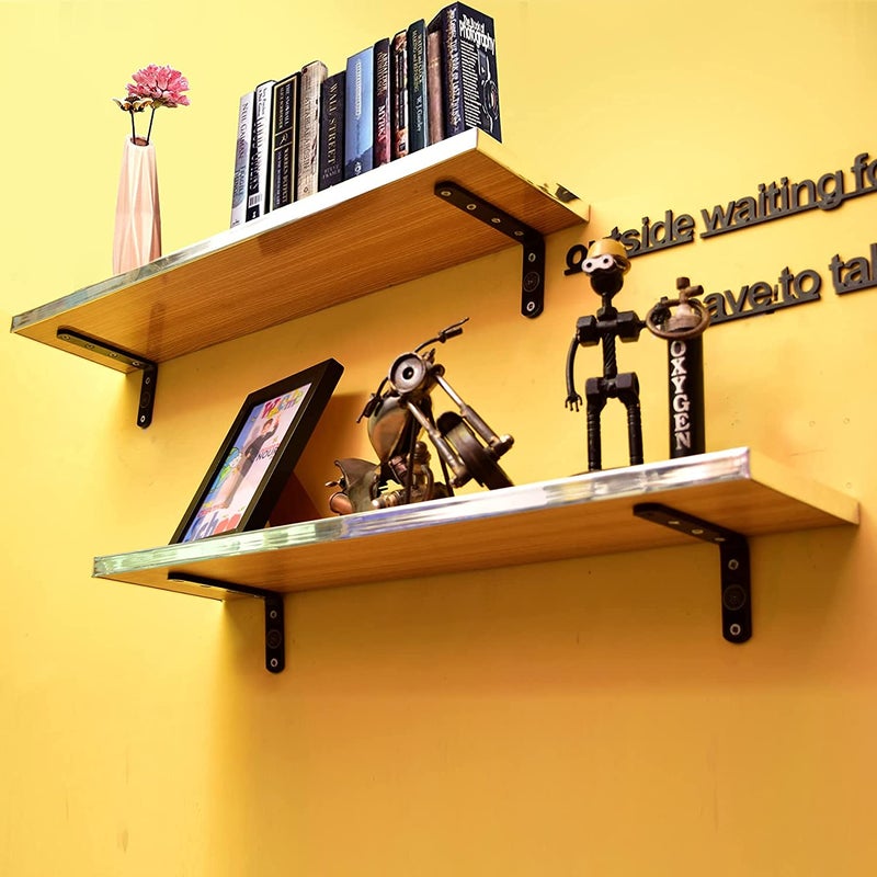 Metalick Wall Bracket L Shape with Screws Set of 2 Wall Floating Shelf Bracket Iron Shelf Brackets Metal Shelf Bracket Modern Shelf Bracket 6x4x1 - Image 5