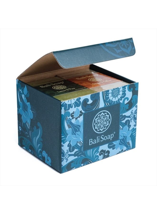 Bali Soap مجموعة صابون طبيعي للرجال، صابون رجال طبيعي بالكامل، صابون استحمام وهدايا فاخرة للرجال - صابون نباتي ومصنوع يدويًا للوجه واليدين والجسم، 6 قطع 3.5 أونصة لكل منها - Image 2