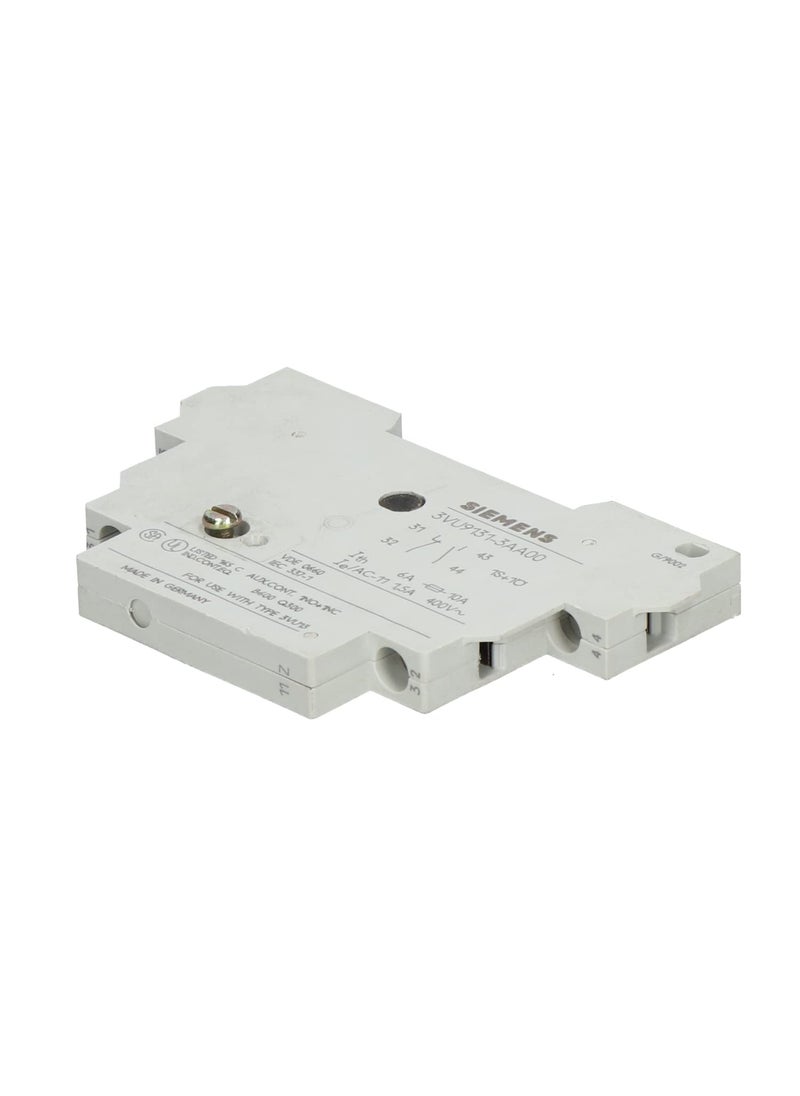 SIEMENS - Siemens 3VU91313AA00 ADD ON AUX BLOCK 1NO1NC FOR 3VU13 3VU16 MPCB - Image 1