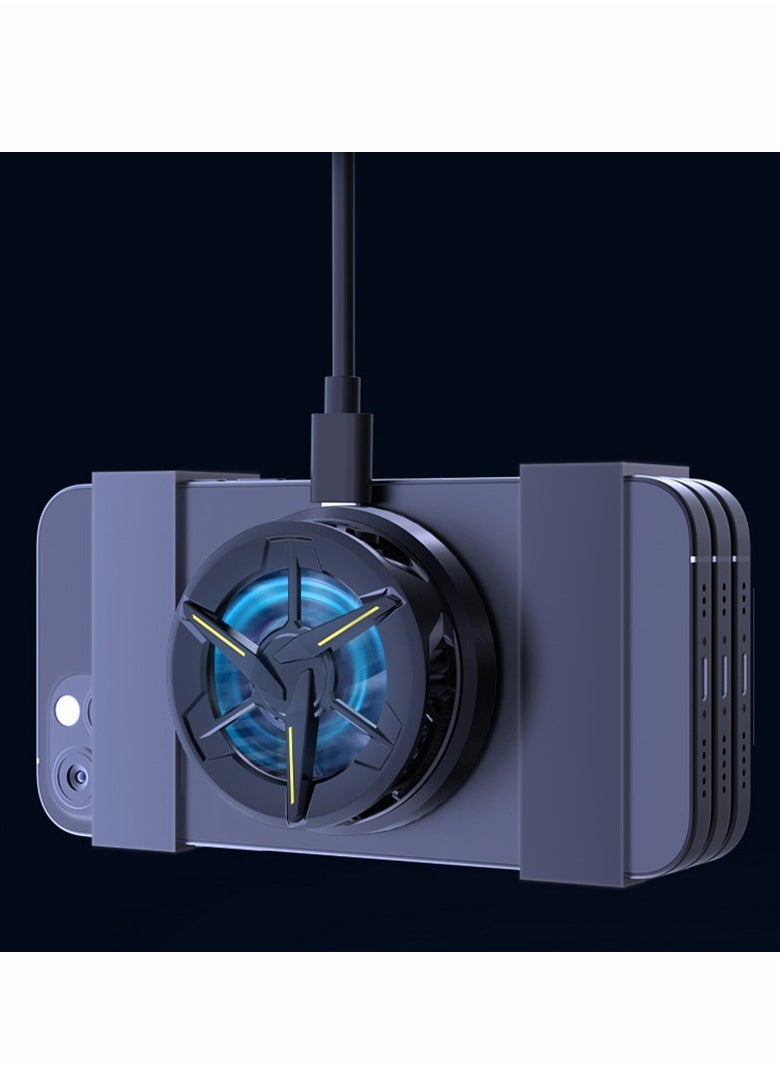 Cell Phone Magnetic Cooler, Cell Phone Cooling Fun Portable Mobile Phone Radiator Cooling Fan, Gaming Semiconductor Cooling for iPhone iOS for Android and Tablet for ipad