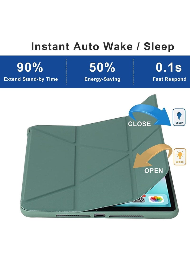 TIGER iPad 10.2 Inch Case – Compatible with iPad 9th Generation 2021, iPad 8th Generation 2020 & iPad 7th Generation 2019 – 5-in-1 Viewing Angles, Auto Wake/Sleep, Soft Back Cover, Night Green – Slim, Protective, Stylish Design  - Image 3