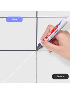 SYOSI 6 Pieces Tile Pen Wall Grout Restorer Pen Repair Marker Grout Filler Pen for Restoring Tile Grout Wall Floor Bathrooms and Kitchen Beige  - Image 2